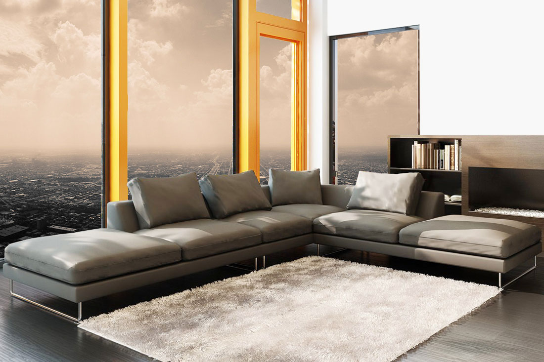 L Shape Leatherite Sofa
